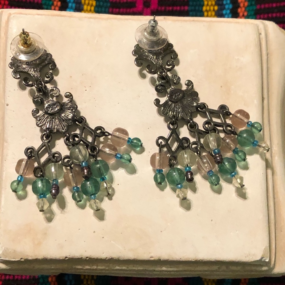 Joan Rivers Chandelier Earrings Austrian Crystals - Picture 2 of 2